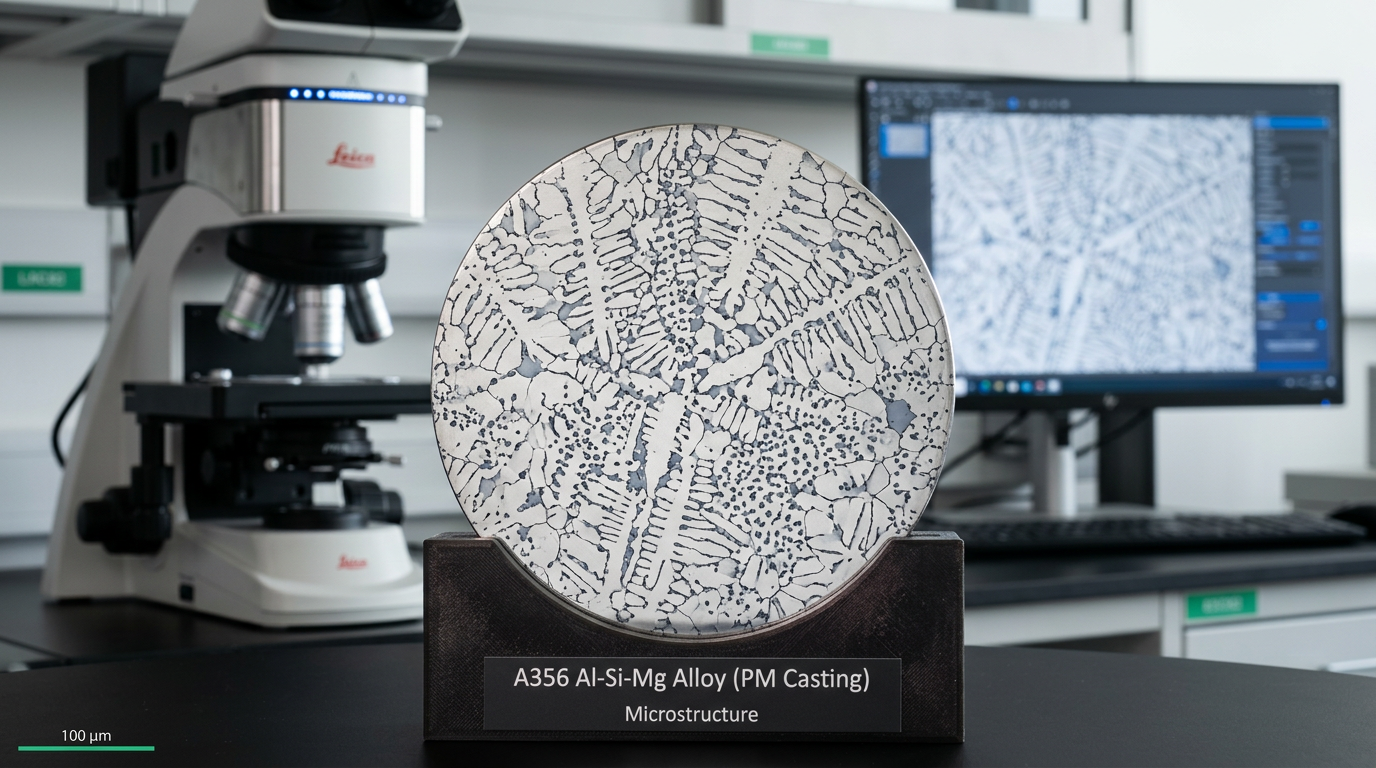 Aluminum permanent mold casting alloys showing microstructure