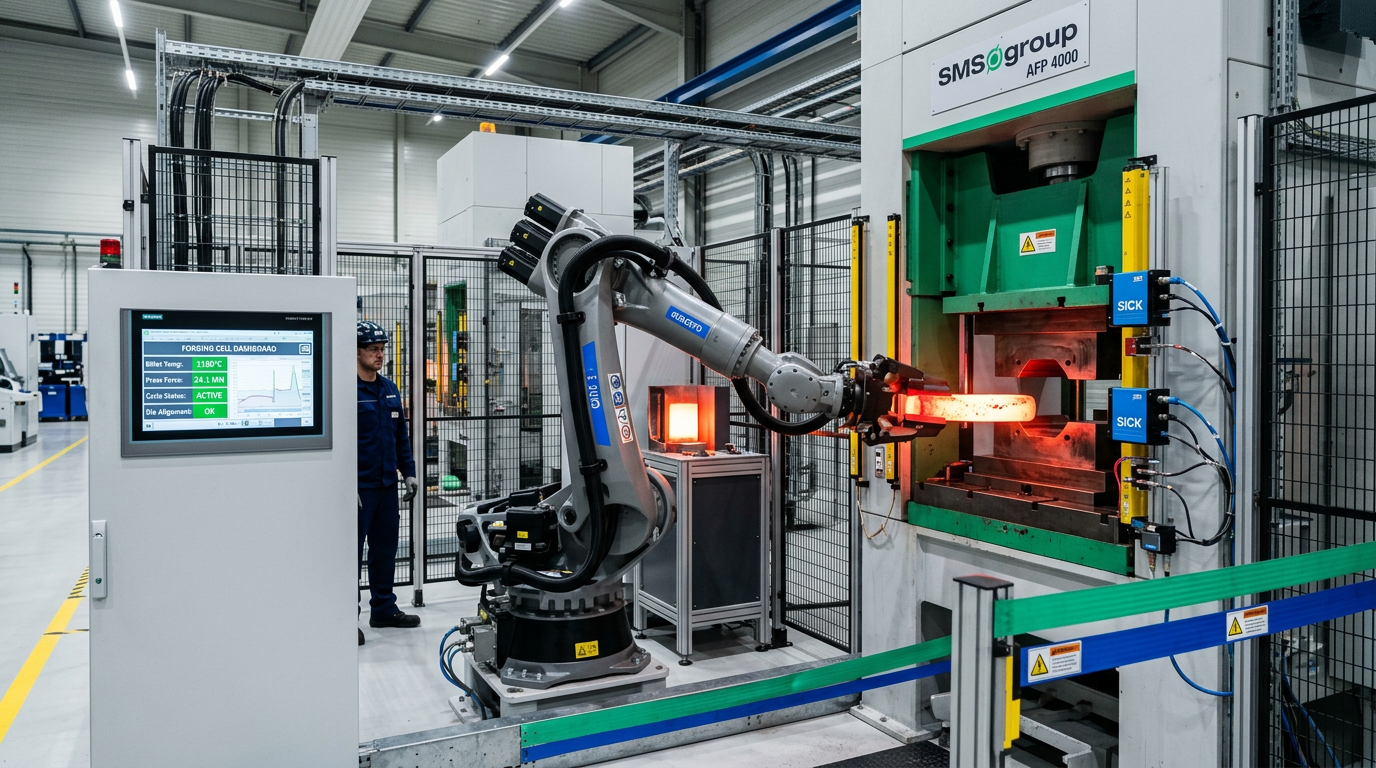 Automated forging cell with Industry 4